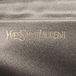 Pre Owned Yves Saint Laurent Silver Leather Belle De Jour Clutch