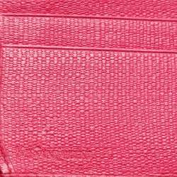 Yves Saint Laurent Pink Leather Ligne Y Flap Wallet