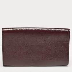 Yves Saint Laurent Burgundy Patent Leather Belle De Jour Clutch