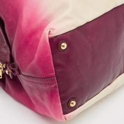 Pre Owned Yves Saint Laurent Ombre Pink Leather Easy Y Satchel