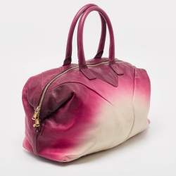Pre Owned Yves Saint Laurent Ombre Pink Leather Easy Y Satchel