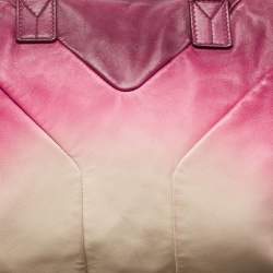 Pre Owned Yves Saint Laurent Ombre Pink Leather Easy Y Satchel
