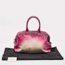 Pre Owned Yves Saint Laurent Ombre Pink Leather Easy Y Satchel