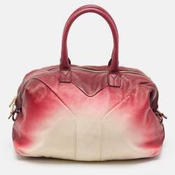 Pre Owned Yves Saint Laurent Ombre Pink Leather Easy Y Satchel