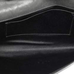 مملوكة مسبقًا Yves Saint Laurent Black Leather Y Line Clutch