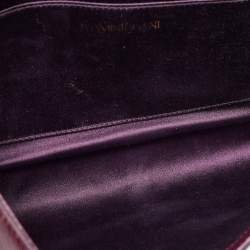 Pre Owned Yves Saint Laurent Burgundy Patent Leather Belle De Jour Clutch