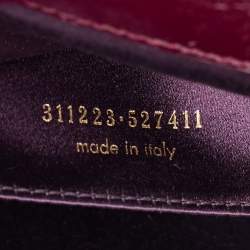 Pre Owned Yves Saint Laurent Burgundy Patent Leather Belle De Jour Clutch