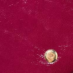 Pre Owned Yves Saint Laurent Burgundy Patent Leather Belle De Jour Clutch