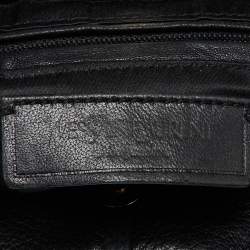 Pre Owned Yves Saint Laurent Black Leather and Suede Hobo