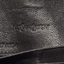 Yves Saint Laurent Black Leather Y line Continental Wallet