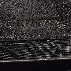 Yves Saint Laurent Black Leather Y line Continental Wallet