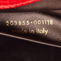 Pre Owned Yves Saint Laurent Red Patent Leather Belle De Jour Flap Clutch