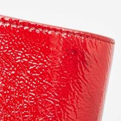 Pre Owned Yves Saint Laurent Red Patent Leather Belle De Jour Flap Clutch