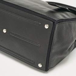 Yves Saint Laurent Black Leather Medium Muse Two Top Handle Bag