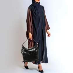 Yves Saint Laurent Black Patent Leather Multy Hobo