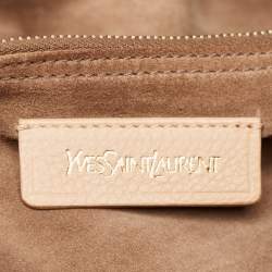 Yves Saint Laurent Tricolor Leather and Suede Large Muse Two Top Handle Bag