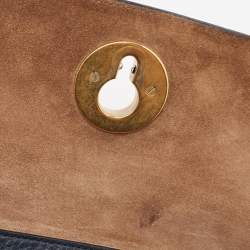 Yves Saint Laurent Tricolor Leather and Suede Large Muse Two Top Handle Bag