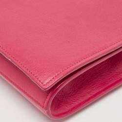 Pre Owned Yves Saint Laurent Pink Leather Belle De Jour Clutch