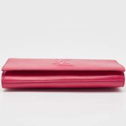 Pre Owned Yves Saint Laurent Pink Leather Belle De Jour Clutch