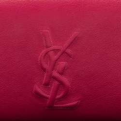 Pre Owned Yves Saint Laurent Pink Leather Belle De Jour Clutch