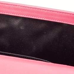 Pre Owned Yves Saint Laurent Pink Leather Belle De Jour Clutch