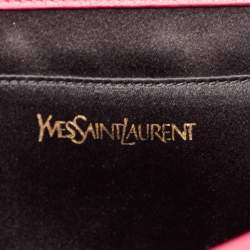 Pre Owned Yves Saint Laurent Pink Leather Belle De Jour Clutch
