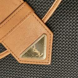 Yves Saint Laurent Black Coated Canvas and Leather Vintage Flap Top Handle Bag
