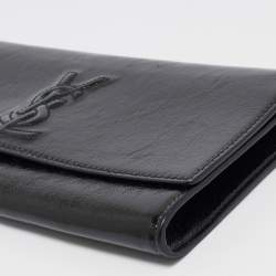 Yves Saint Laurent Black Patent Leather Belle De Jour Clutch