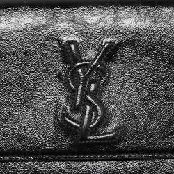Yves Saint Laurent Black Patent Leather Belle De Jour Clutch