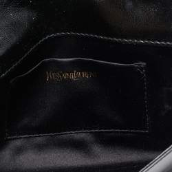 Yves Saint Laurent Black Patent Leather Belle De Jour Clutch