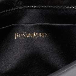 Yves Saint Laurent Black Patent Leather Belle De Jour Clutch
