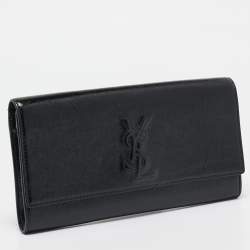 Yves Saint Laurent Black Patent Leather Belle De Jour Clutch