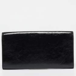 Yves Saint Laurent Black Patent Leather Belle De Jour Clutch