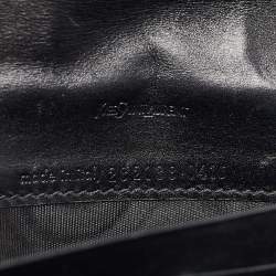 Pre Owned Yves Saint Laurent Black Patent Leather Belle De Jour Wallet On Chain
