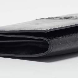 Pre Owned Yves Saint Laurent Black Patent Leather Belle De Jour Wallet On Chain