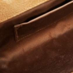 Pre Owned Yves Saint Laurent Gold Patent Leather Belle De Jour Clutch