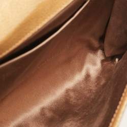 Pre Owned Yves Saint Laurent Gold Patent Leather Belle De Jour Clutch