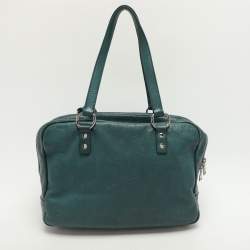 Yves Saint Laurent Green Leather Lover Satchel