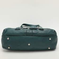 Yves Saint Laurent Green Leather Lover Satchel