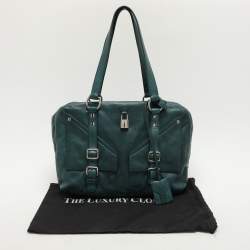 Yves Saint Laurent Green Leather Lover Satchel