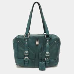 Yves Saint Laurent Green Leather Lover Satchel