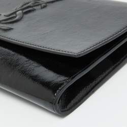 Pre Owned Yves Saint Laurent Black Patent Leather Belle De Jour Clutch