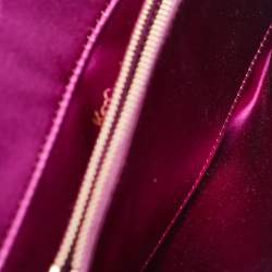 Pre Owned Yves Saint Laurent Purple Satin Chain Clutch