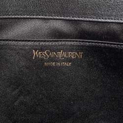 Pre Owned Yves Saint Laurent Black Leather Belle De Jour Clutch