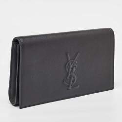 Pre Owned Yves Saint Laurent Black Leather Belle De Jour Clutch