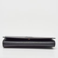 Pre Owned Yves Saint Laurent Black Leather Belle De Jour Clutch