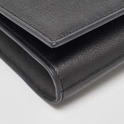 Pre Owned Yves Saint Laurent Black Leather Belle De Jour Clutch