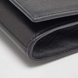 Pre Owned Yves Saint Laurent Black Leather Belle De Jour Clutch