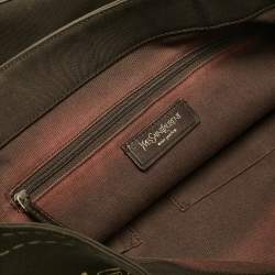 Pre Owned Yves Saint Laurent Brown Fabric Trompe L'oeil Tote