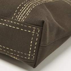 Pre Owned Yves Saint Laurent Brown Fabric Trompe L'oeil Tote